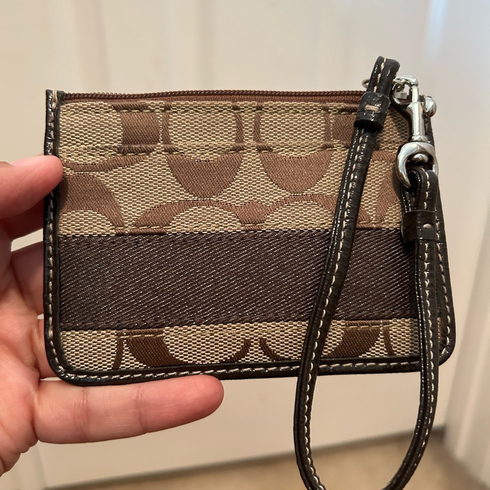 Coach Signature mini skinny ID case